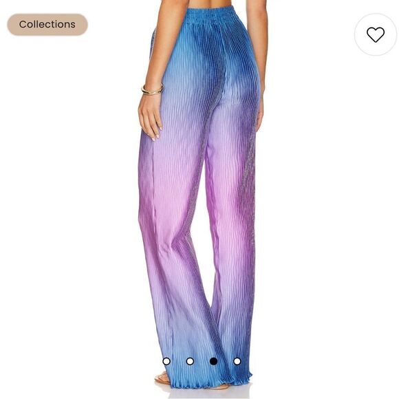 NWT SIMKHAI Dante Ombre Wide Leg Pant in Sheer Lilac Ombre Large Revolve - Picture 6 of 13